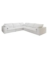 Cloud Sectional Sofa 160", Down Filled Comfortable V Shape Sofa for Living Room, Simple Wide and Deep Seat Convertible Sofa for Office Apartment