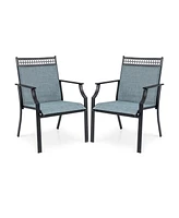 Patio Chairs Set of 2 with All Weather Breathable Fabric