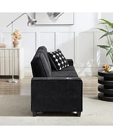 83.86"Corduroy Fabric sofa,Modern Compressed Couch,3-Seater Sofa, Furniture for Living Room,Bedroom,office