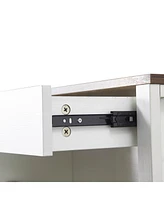 Slim Shoe Cabinet with 2 Flip Drawers, 1 Drawer & Organizer