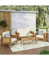 4 Seater Outdoor Lounge Chair Set
