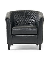 Quilted Elegance: Mia Club Chair with Studs and Comfort
