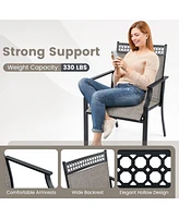Patio Chairs Set of 2 with All Weather Breathable Fabric