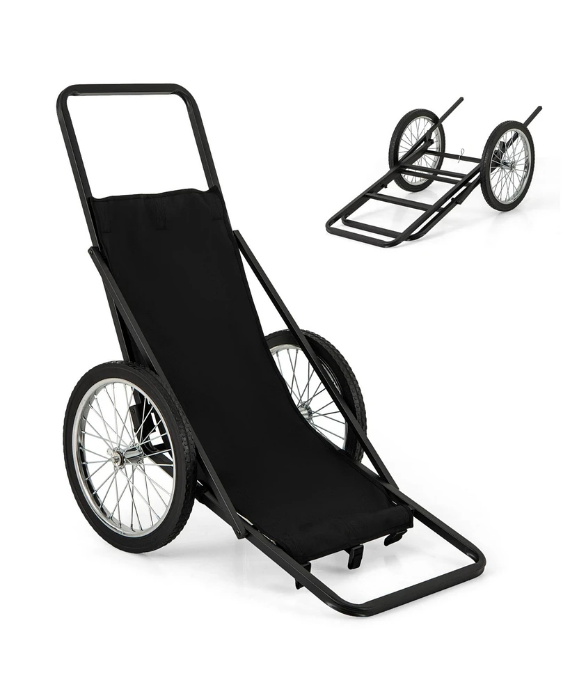 550 Lbs Folding Deer Game Cart with Polyester Liner for Hunting