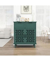 2 Door 2 Drawer Cabinet, American Furniture, Suitable for Bedroom, Living Room, Study