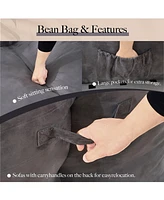 Cozy Inflatable Bean Bag Chair with High-Density Foam for Comfort