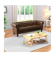 3-Seat Modern Chesterfield Sofa with Button Tufting for Living Rooms