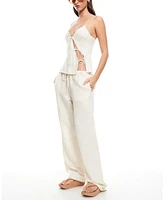 Lioness Women's Mariah Triple-Tie Asymmetric Slit-Front Top