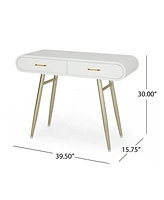 Sleek and Sophisticated Neutrals: Vanity Table with Drawers