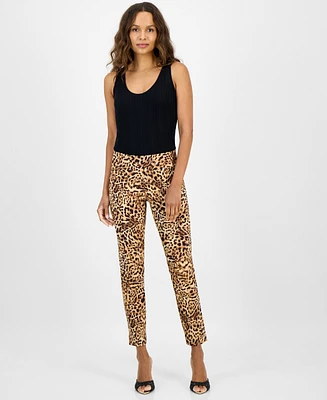 I.n.c. International Concepts Petite Cheetah-Print Pants, Exclusively at Macy's