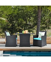 Gymax 3PCS Patio Wic