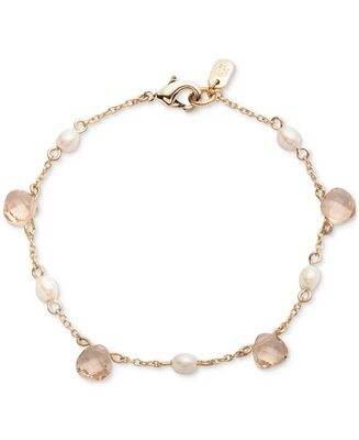 Lauren Ralph Lauren Gold-Tone Silk Freshwater Pearl Flex Bracelet
