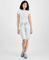 Just Polly Juniors' Raglan Short-Sleeve Tee