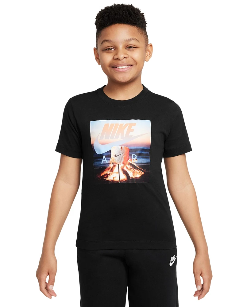 Nike Big Boys Sportswear Air Logo Graphic Cotton T-Shirt