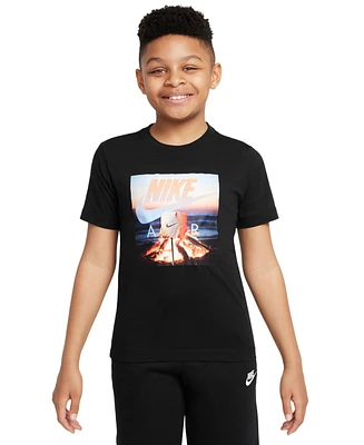 Nike Big Boys Sportswear Air Logo Graphic Cotton T-Shirt