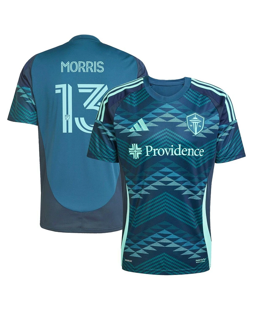 Adidas Men's Jordan Morris Blue Seattle Sounders Fc 2025 The Salish Sea Kit Replica Player Jersey