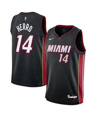 Nike Big Boys and Girls Tyler Herro Black Miami Heat Swingman Jersey - Icon Edition