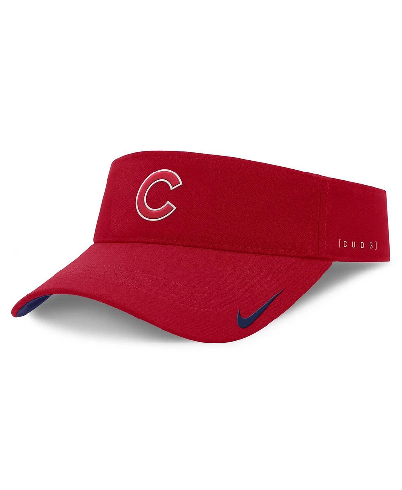 Nike Men's Red Chicago Cubs Primetime Bozz Ace Performance Adjustable Visor Hat