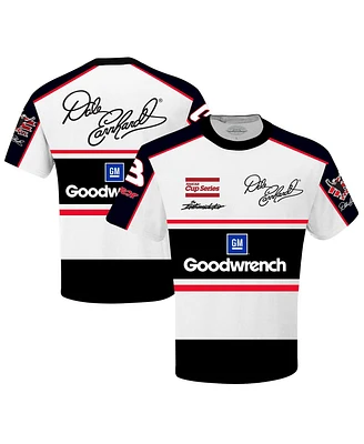 Checkered Flag Sports Men's White/Black Dale Earnhardt Good wrench Legend Sublimated Uniform T-Shirt