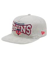 New Era Men's Gray Minnesota Twins Corduroy Golfer Snapback Hat