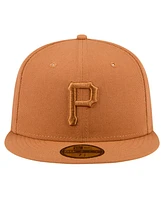New Era Men's Brown Pittsburgh Pirates Color Pack 59FIFTY Fitted Hat