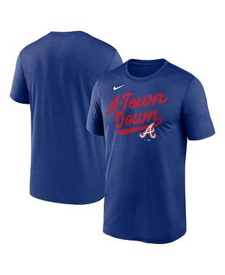 Nike Men's Royal Atlanta Braves 2025 City Connect Team Phrase Script Legend Performance T-Shirt