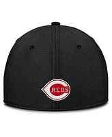 Nike Men's Gray/Black Cincinnati Reds Rise Swoosh Performance Flex Hat