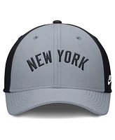 Nike Men's Navy/Gray New York Yankees Rise Swoosh Performance Flex Hat