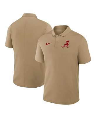 Nike Men's Tan Alabama Crimson Tide Primetime Victory Primary Logo Performance Polo Shirt