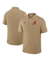 Nike Men's Tan Alabama Crimson Tide Primetime Victory Primary Logo Performance Polo Shirt