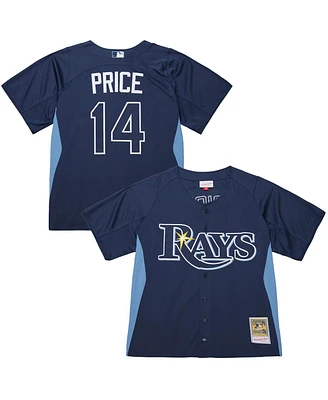 Mitchell & Ness Men's David Price Blue Tampa Bay Rays Authentic Batting Practice Jersey