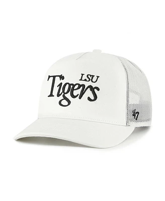 '47 Brand Men's and Women's Cream Lsu Tigers Foundation Script Adjustable Trucker Hat
