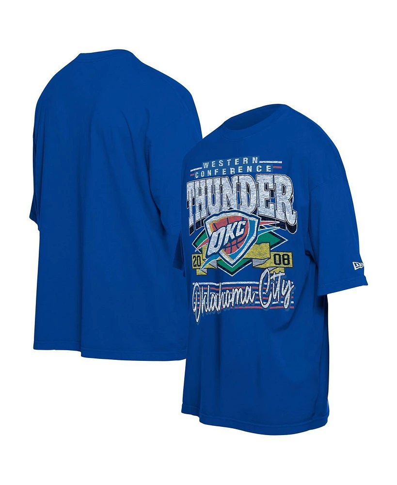 New Era Men's Blue Oklahoma City Thunder Distressed Sport Classics T-Shirt