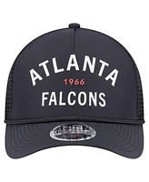 New Era Men's Black Atlanta Falcons Active Minimalist M-Crown A-Frame 9FORTY Adjustable Hat