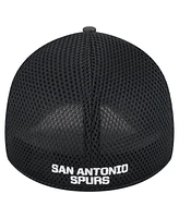 New Era Men's Black San Antonio Spurs Subtle Camo 39THIRTY Flex Hat