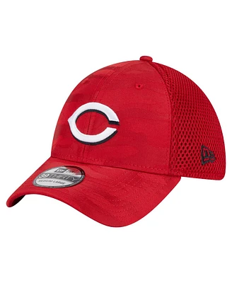 New Era Men's Red Cincinnati Reds Subtle Camo 39THIRTY Flex Hat