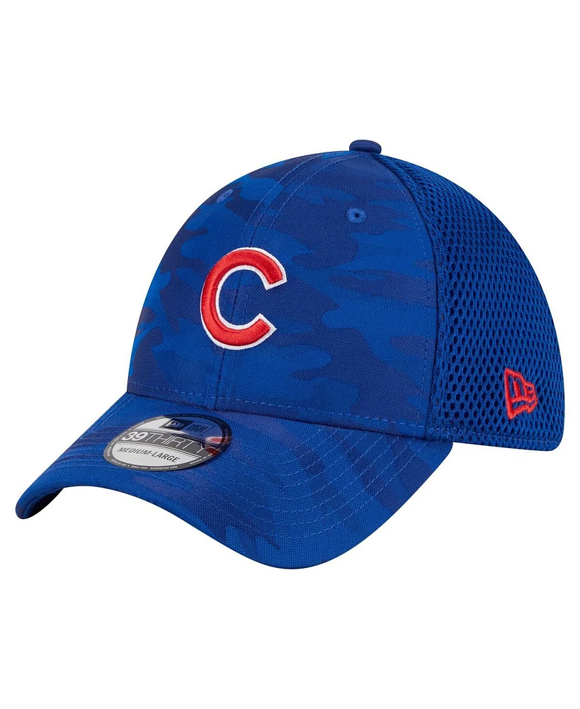 New Era Men's Royal Chicago Cubs Subtle Camo 39THIRTY Flex Hat