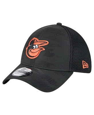 New Era Men's Black Baltimore Orioles Subtle Camo 39THIRTY Flex Hat