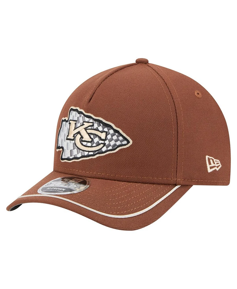 New Era Men's Brown Kansas City Chiefs Motorsport 9FORTY Adjustable Hat