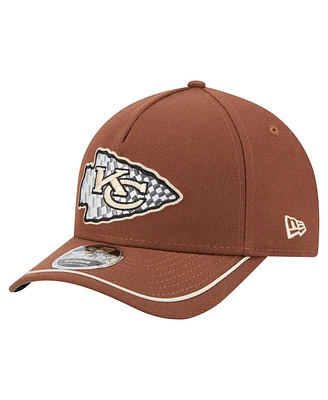 New Era Men's Brown Kansas City Chiefs Motorsport 9FORTY Adjustable Hat