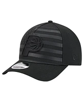New Era Men's Black Indiana Pacers Game Day Flag A-Frame 9FORTY Adjustable Hat