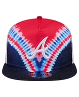 New Era Men's Atlanta Braves Tie-Dye Golfer Trucker Adjustable Hat