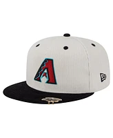 New Era Men's Cream/Black Arizona Diamondbacks Two-Tone Corduroy 59FIFTY Fitted Hat
