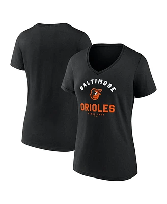 Logo Athletic Women's Black Baltimore Orioles Unrivaled V-Neck T-Shirt