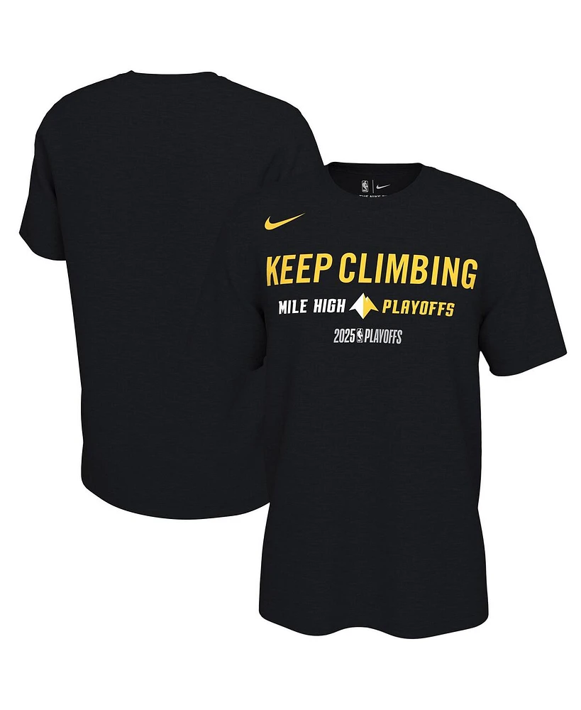 Nike Men's and Women's Black Denver Nuggets 2025 Nba Playoffs On-Court Mantra T-Shirt