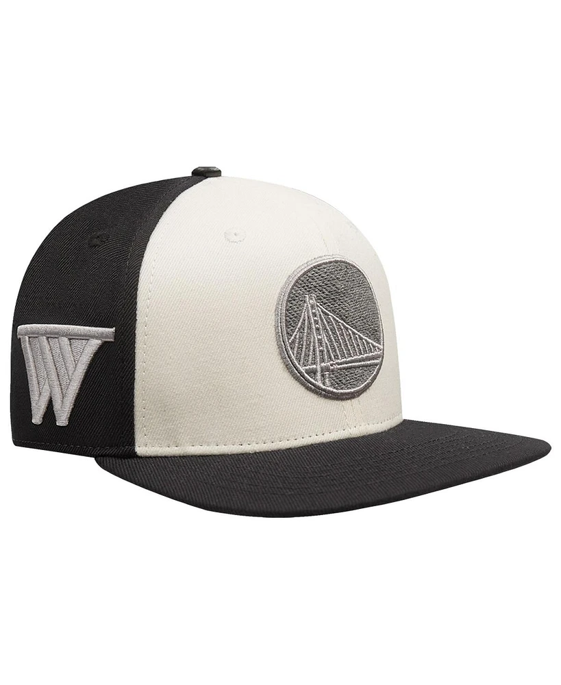 Pro Standard Men's Cream Golden State Warriors French Terry Snapback Hat