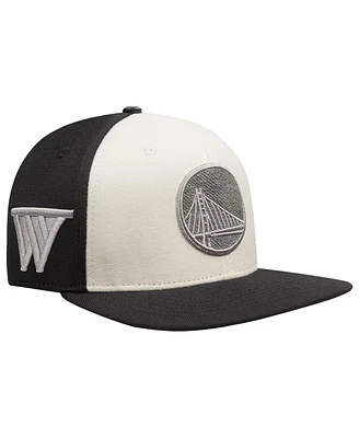 Pro Standard Men's Cream Golden State Warriors French Terry Snapback Hat