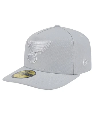 New Era Men's Gray St. Louis Blues Color Pack A-Frame 59FIFTY Fitted Hat