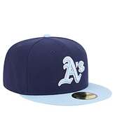 New Era Men's Navy/Light Blue Athletics Color Pack 2-Tone 59FIFTY Fitted Hat