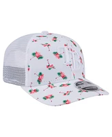 New Era Men's White Tampa Bay Rays Flamingo Mesh Back 9SEVENTY Stretch-Snap Hat